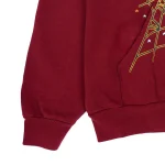 Sp5der-Logo-Hoodie-Maroon Sleeve