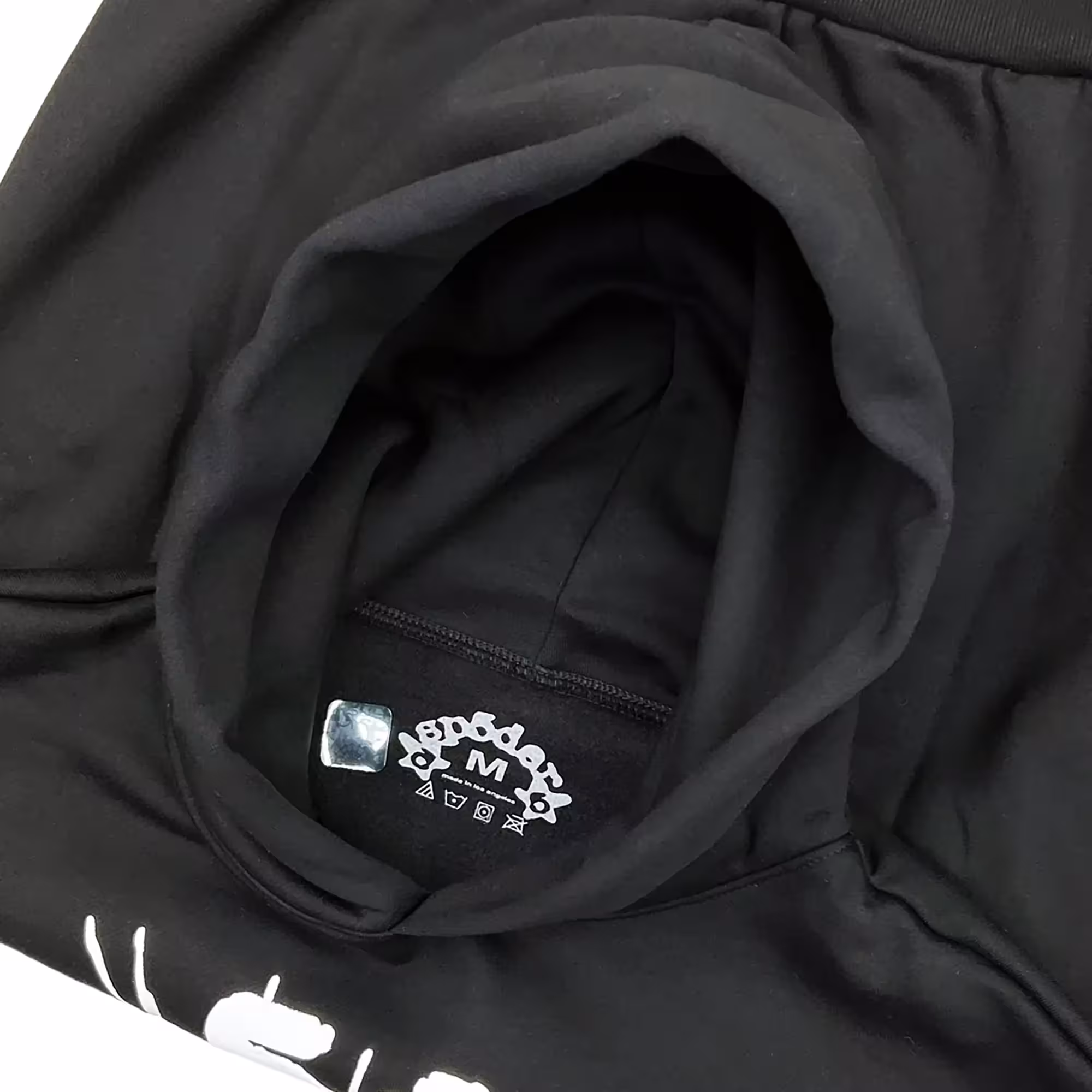 Sp5der-OG-Web-Hoodie-Black Tags of Brand