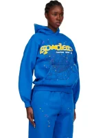 Sp5der-TC-Hoodie-Blue Wear by Women