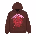 Sp5der-Web-Hoodie-Brown