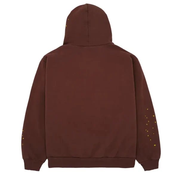 Sp5der-Web-Hoodie-Brown Back
