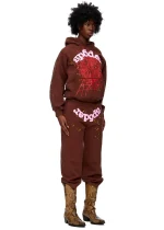 Sp5der-Web-Hoodie-Brown Wear By Women