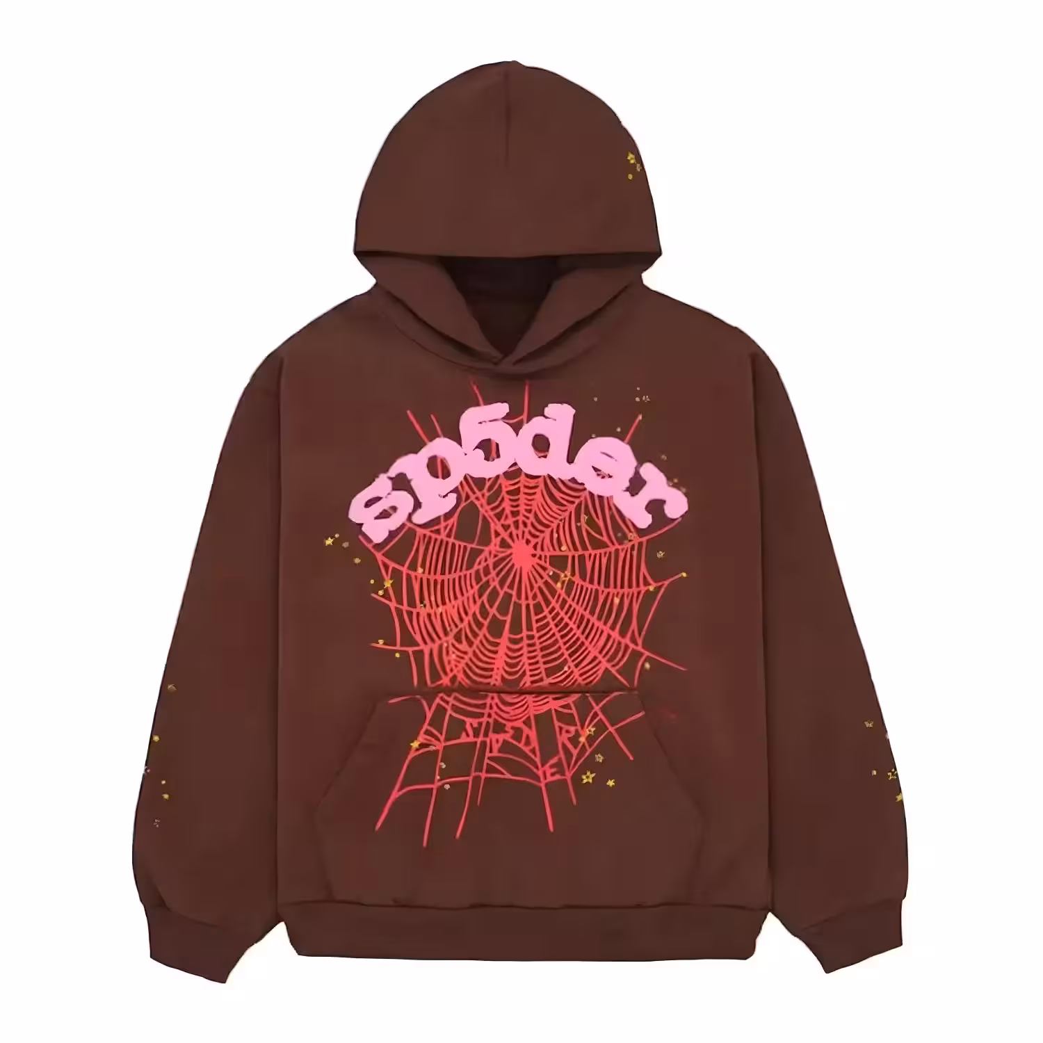 Sp5der-Web-Hoodie-Brown Sp5der-Web-Hoodie-Brown