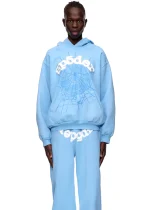 Sp5der-Web-Hoodie-Sky-Blue-fornt viewSp5der-Web-Hoodie-Sky-Blue-fornt view