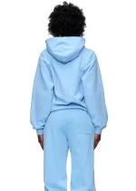Sp5der-Web-Hoodie-Sky-Blue wear by girl backside