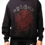 Sp5der OG Rhinestone Logo Hoodie Black