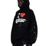 Sp5der I Heart SP5 Souvenir Hoodie Black