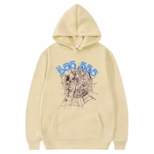 Sp5der 555555 Angel Number Khaki Hoodie