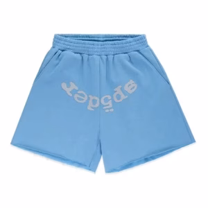 Sp5der OG Web V2 Sweat short Dusty Blue