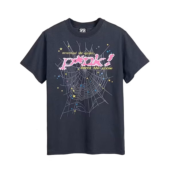 Sp5der T-Shirt P*nk Dark Grey